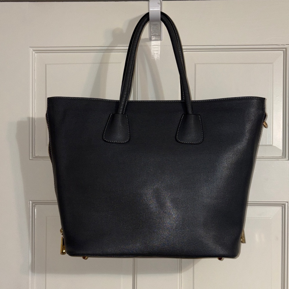 Vera Pelle Classic Gray Tote Bag - Picture 10 of 11
